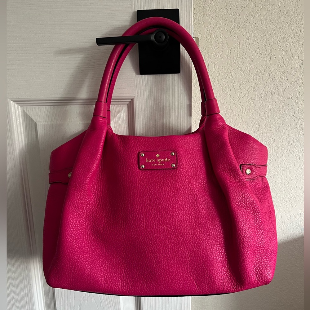 Kate Spade Berkshire Road Stevie Pink Leather Shoulder Tote